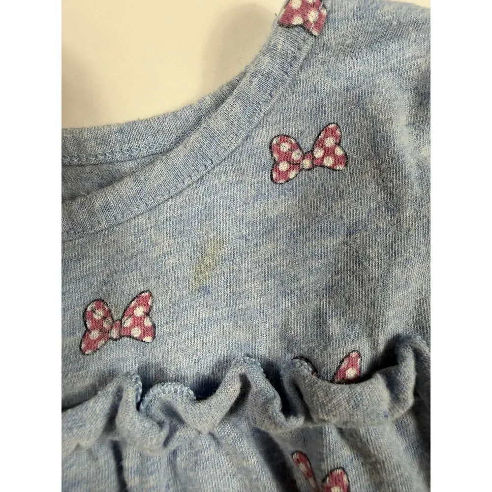 Gap Disney Minnie Mouse Bow Print Organic Cotton Dress Size 3 Years